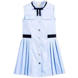 ☀️😻 Girl’s Gucci Light Blue Plated Dress site 10